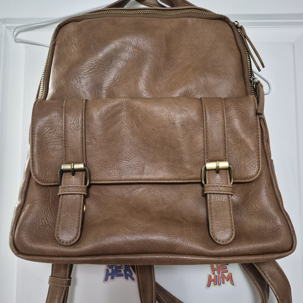 Antik Kraft Brown Backpack with Vintage Design